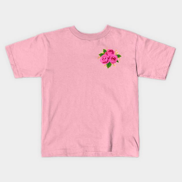 Vintage Floral, Botanical Flower, Watercolor Kids T-Shirt by slawers